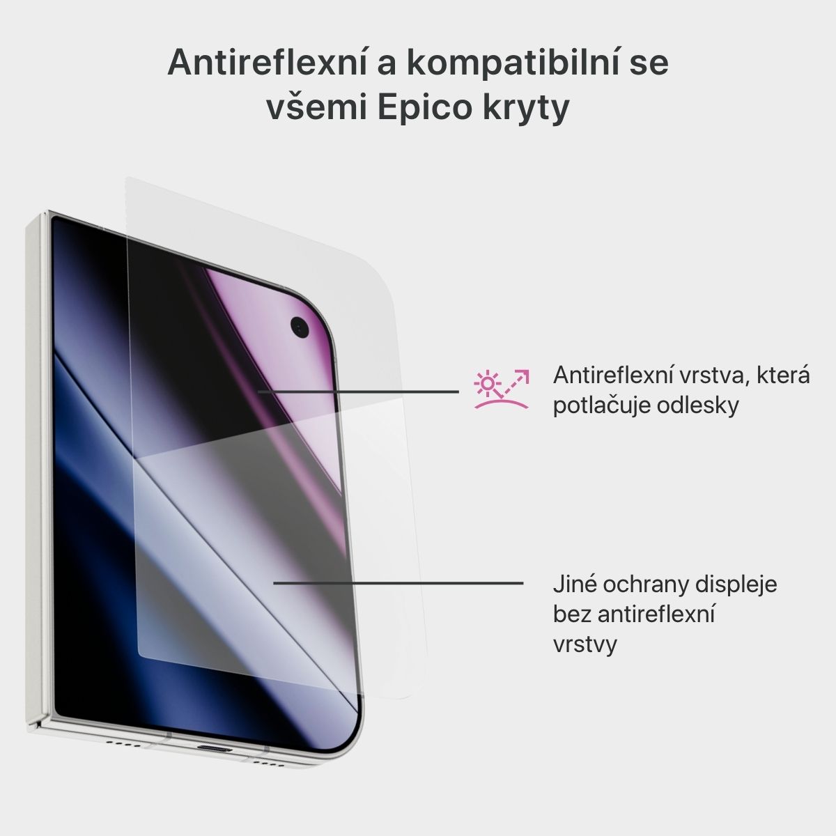 iWant AntiReflective Glass 2,5D ochranné sklo s aplikátorem Phone Duo