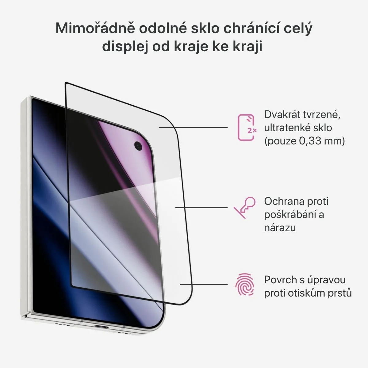 iWant AntiReflective Glass 3D ochranné sklo s aplikátorem Phone Duo