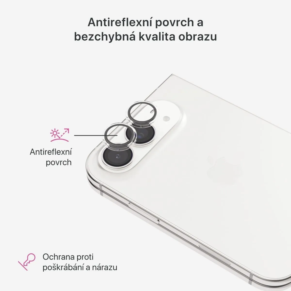 iWant Antireflexní ochrana čoček s aplikátorem pro iPhone Ultra