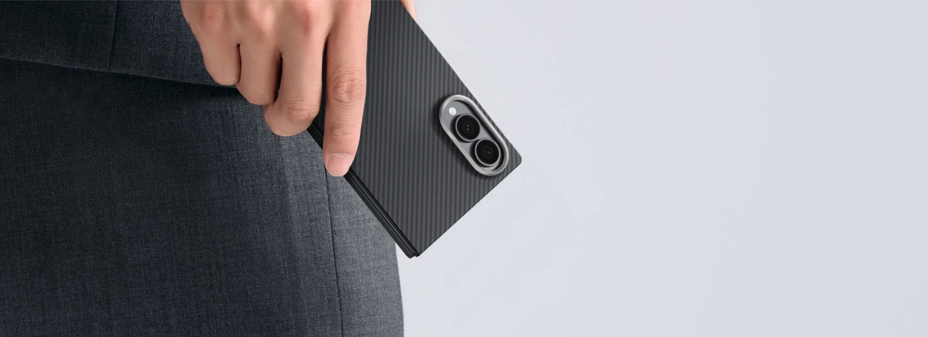 Pitaka Edge Case Back Cover MagSafe kryt Samsung Galaxy Z Fold8 Black/Grey
