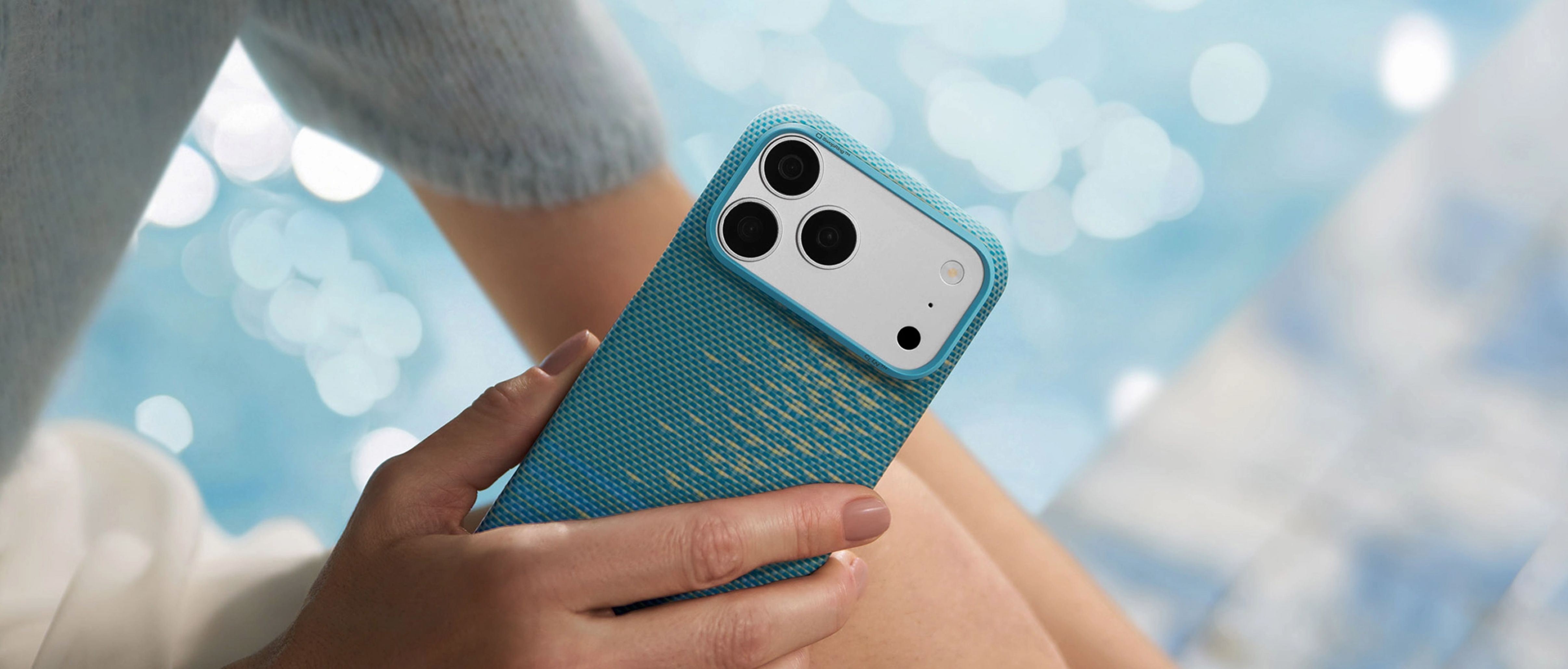 Pitaka Edge Case MagSafe kryt iPhone 18 Pro Lucid Blue