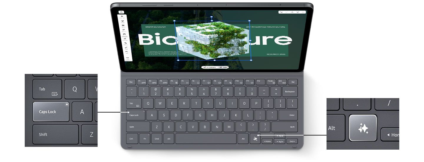 Samsung ochranný kryt s klávesnicí Galaxy Tab S12+ černý