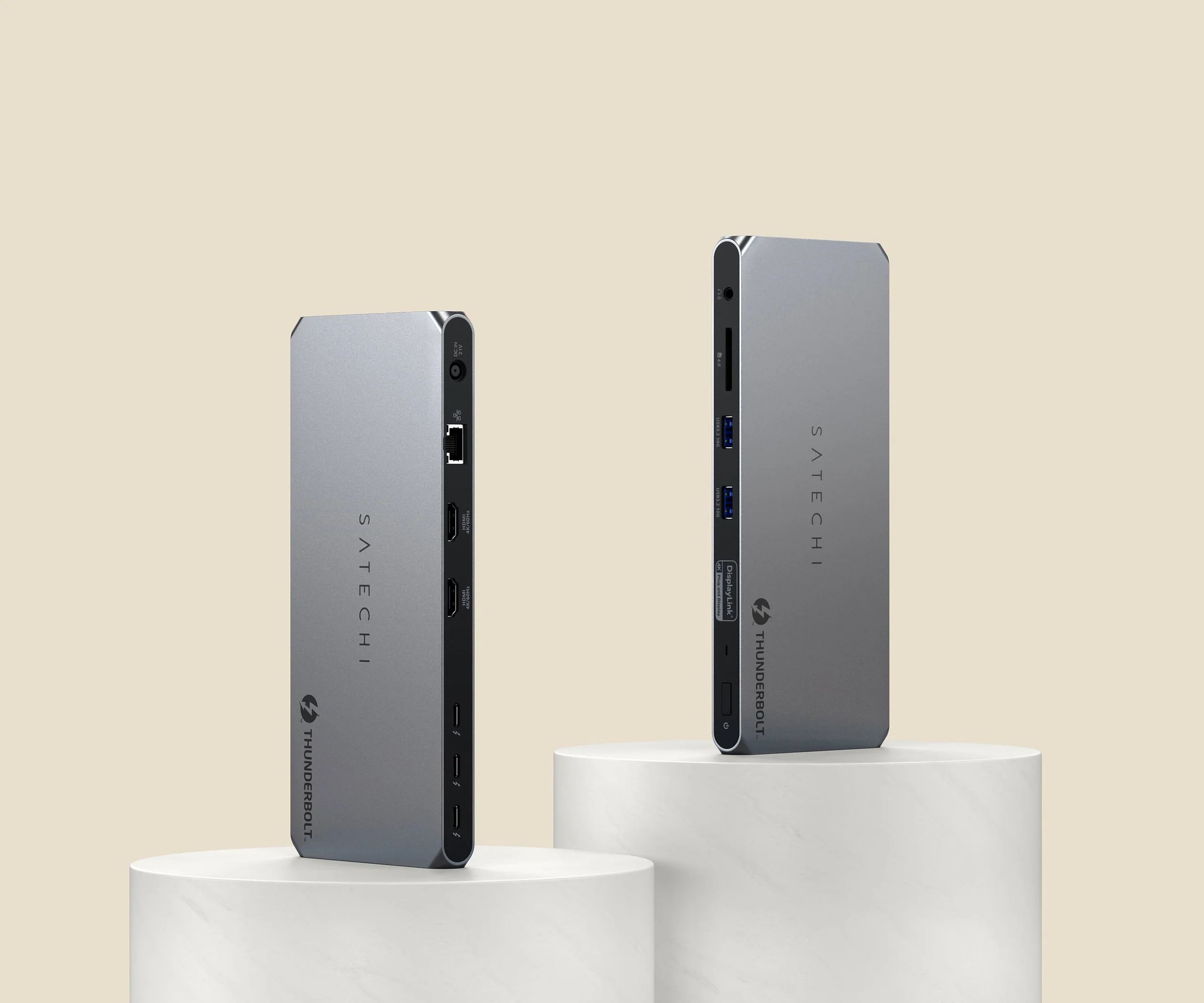 Satechi Thunderbolt 4 Docking Station with DisplayLink dokovací stanice vesmírně šedá