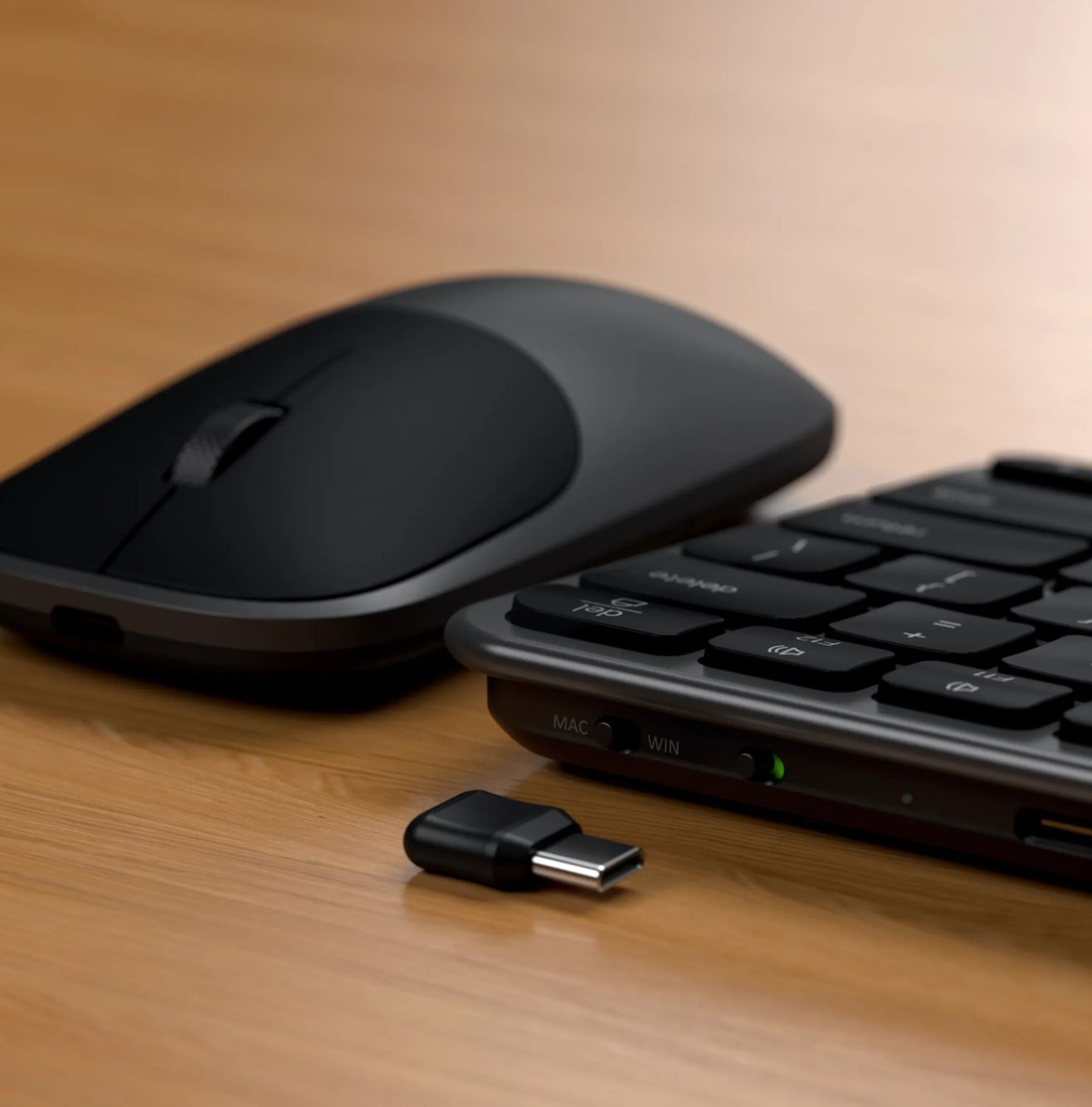 Satechi Slim CEX1 Wireless Combo klávesnice a myš (US English) stříbrná
