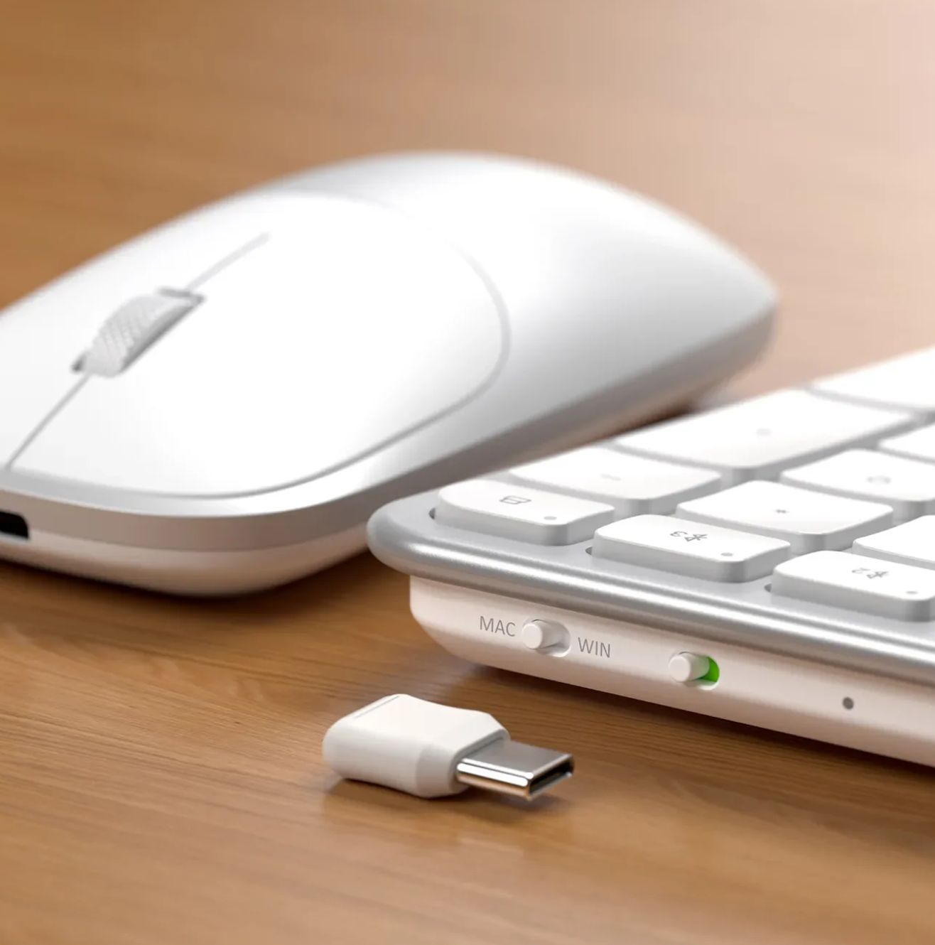 Satechi Slim CEX3 Wireless Combo klávesnice a myš (US English) stříbrná