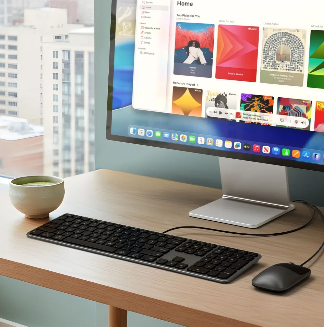 Satechi Slim CLX3 Wired Combo klávesnice a myš (US English) vesmírně černá