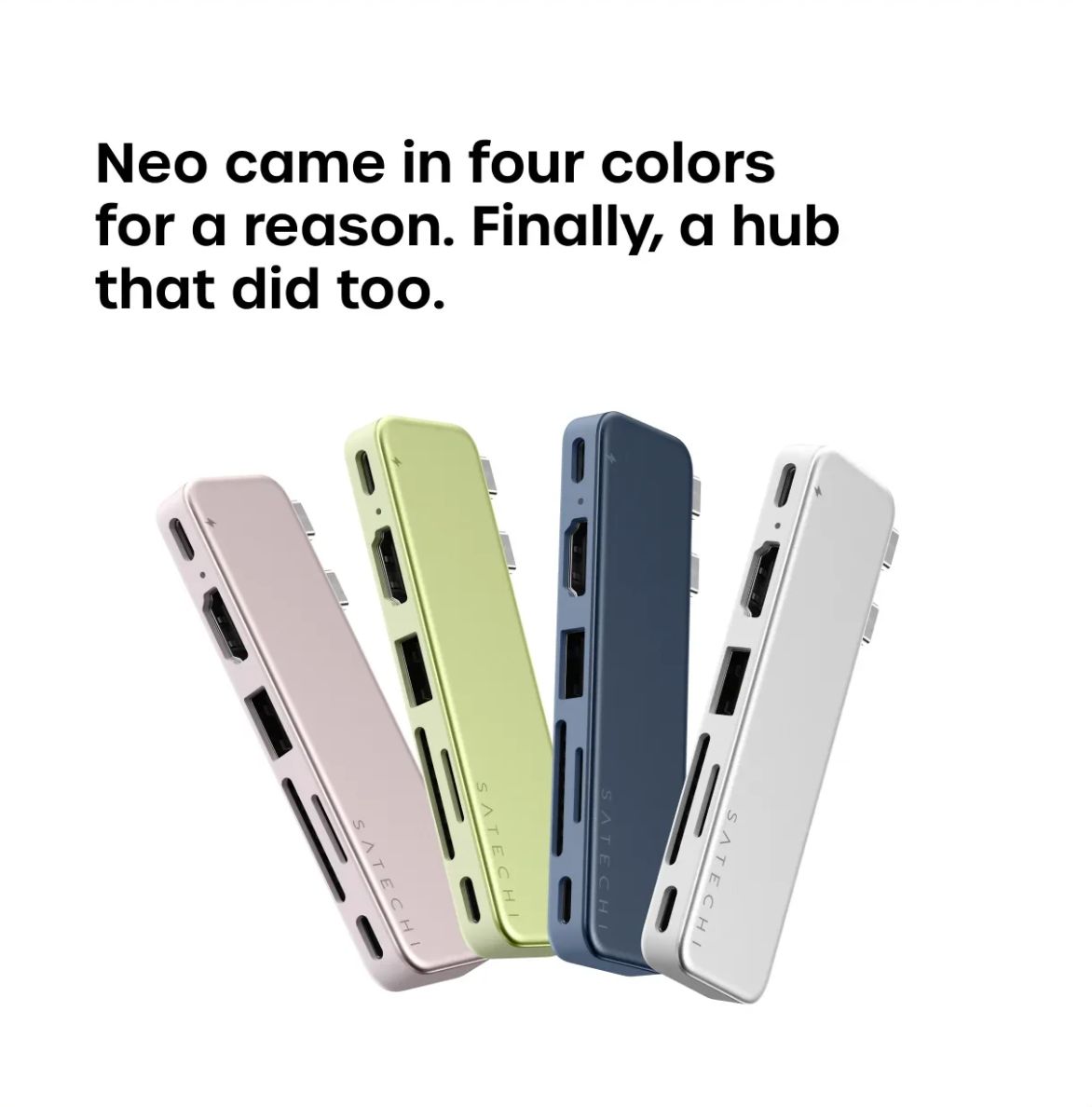 Satechi USB-C Snap Hub (MacBook Neo) ruměný