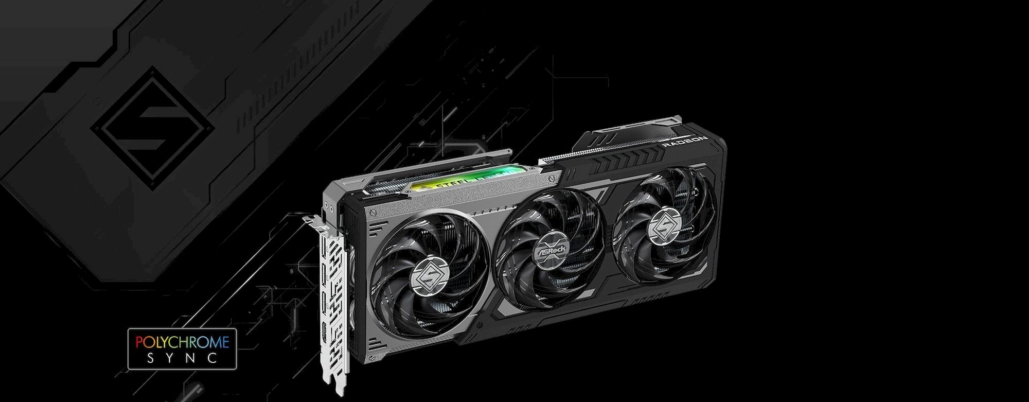 ASRock AMD Radeon RX 9070 GRE Steel Legend Dark 12GB OC