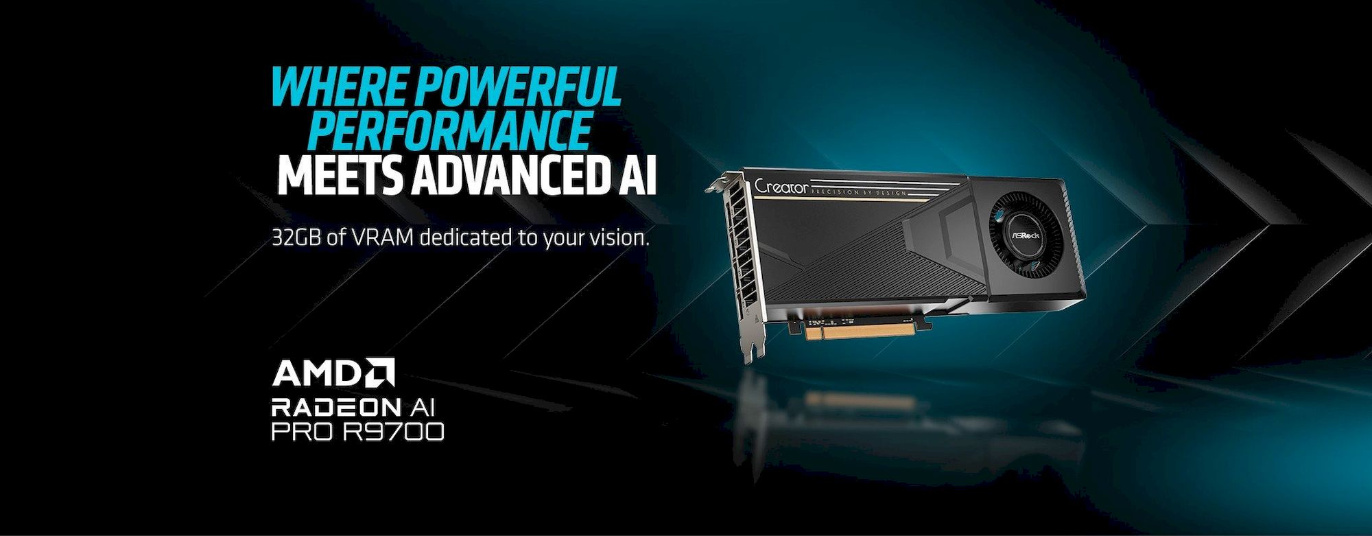 ASRock AMD Radeon AI PRO R9700 Creator 32GB GDDR6