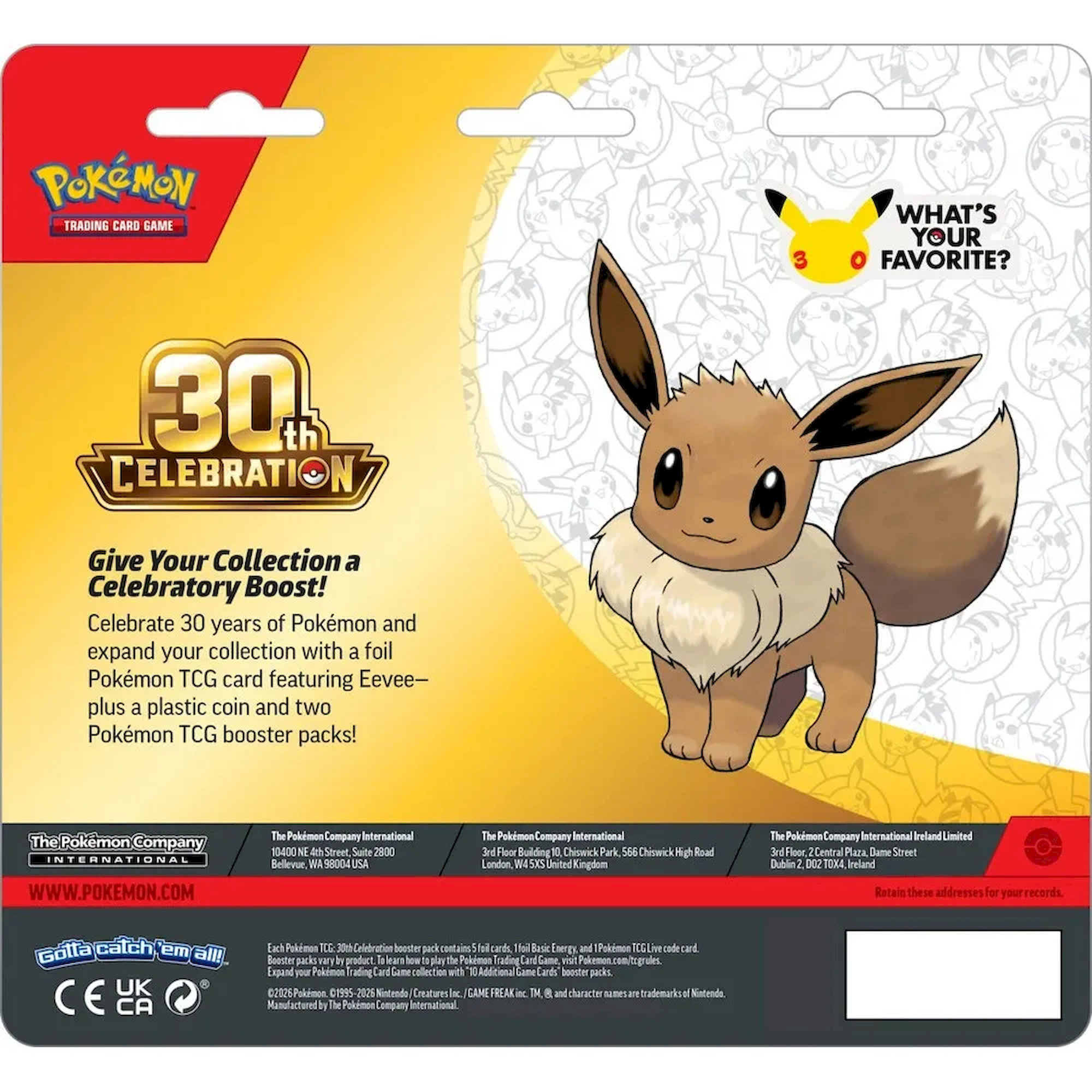 Obsah balení Pokémon TCG 30th Celebration 2-Pack Blister
