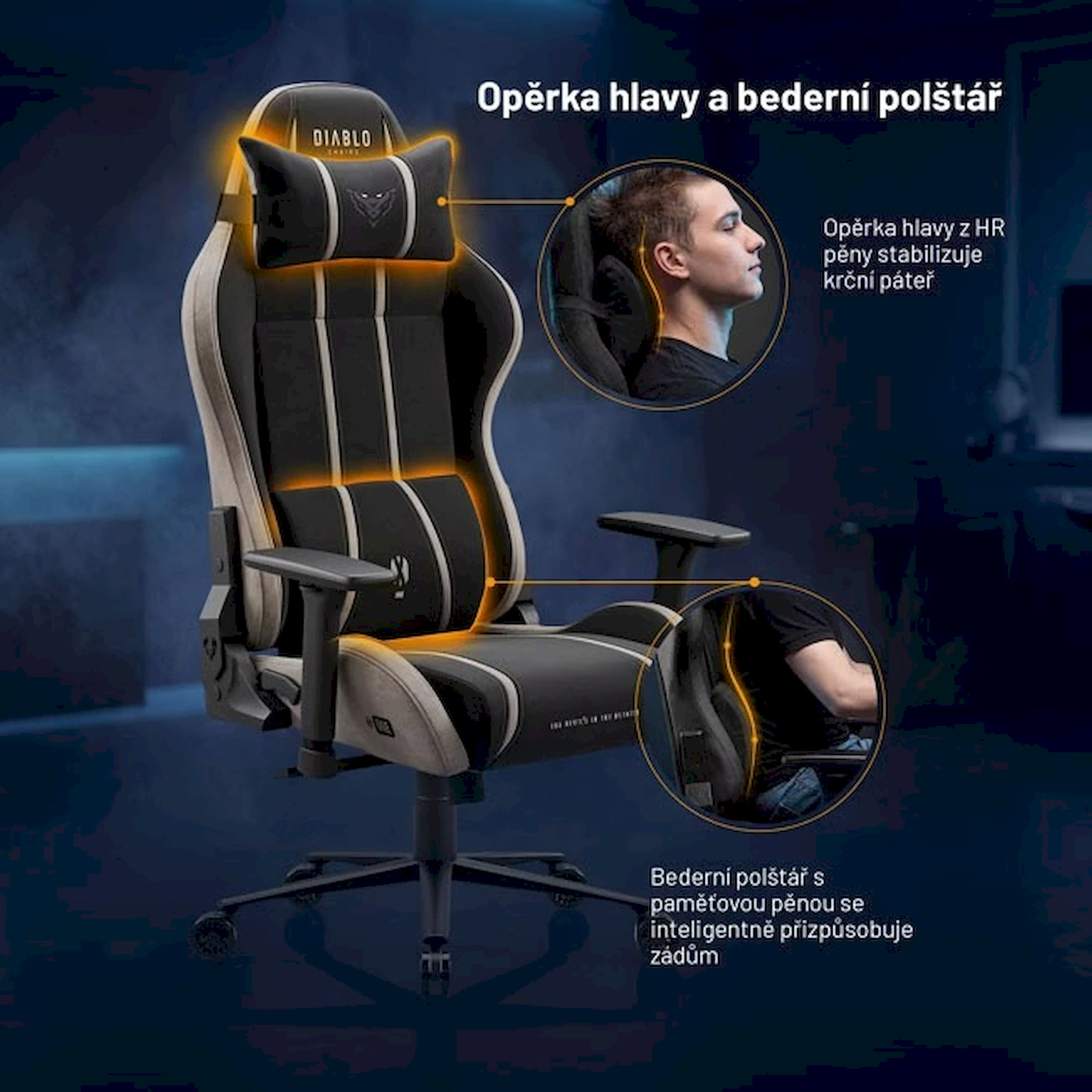 Diablo X-One 2.0 King Size herní židle béžová