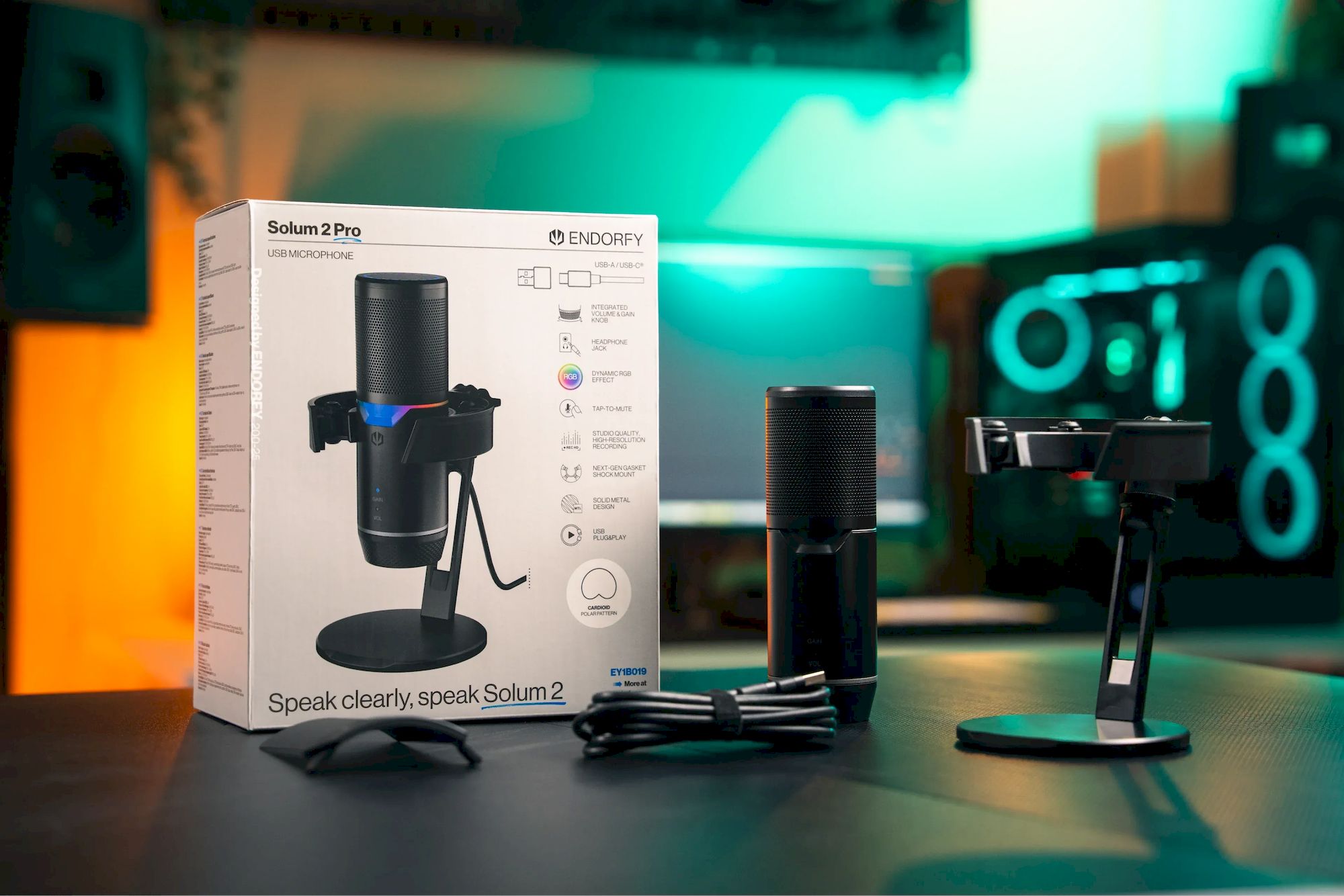 Endorfy Solum 2 Pro herní mikrofon černý