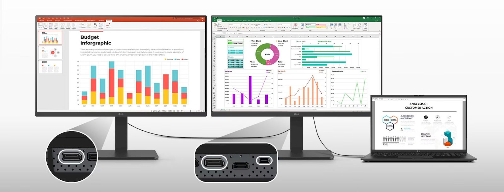 LG 27BA65QB-T monitor 27"