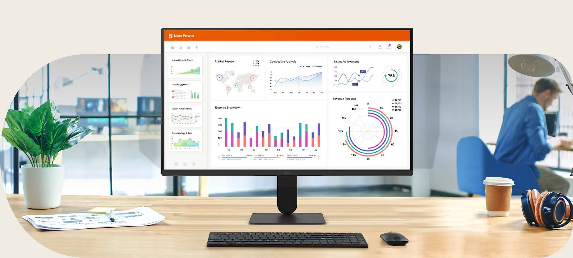 LG 24U411B-B monitor 24"