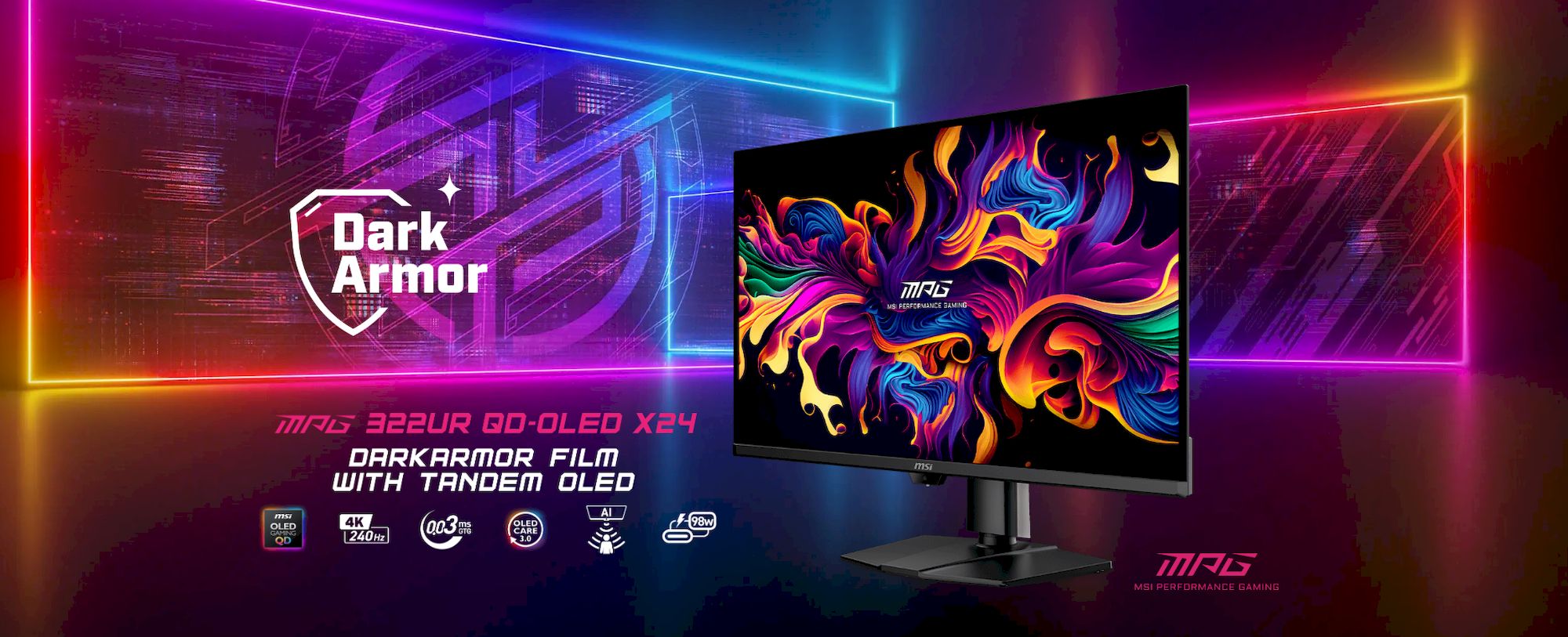MSI MPG 322UR QD-OLED X24 herní monitor 32"