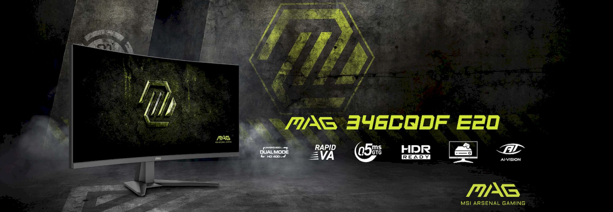 MSI MAG 346CQDF E20 herní monitor 34"