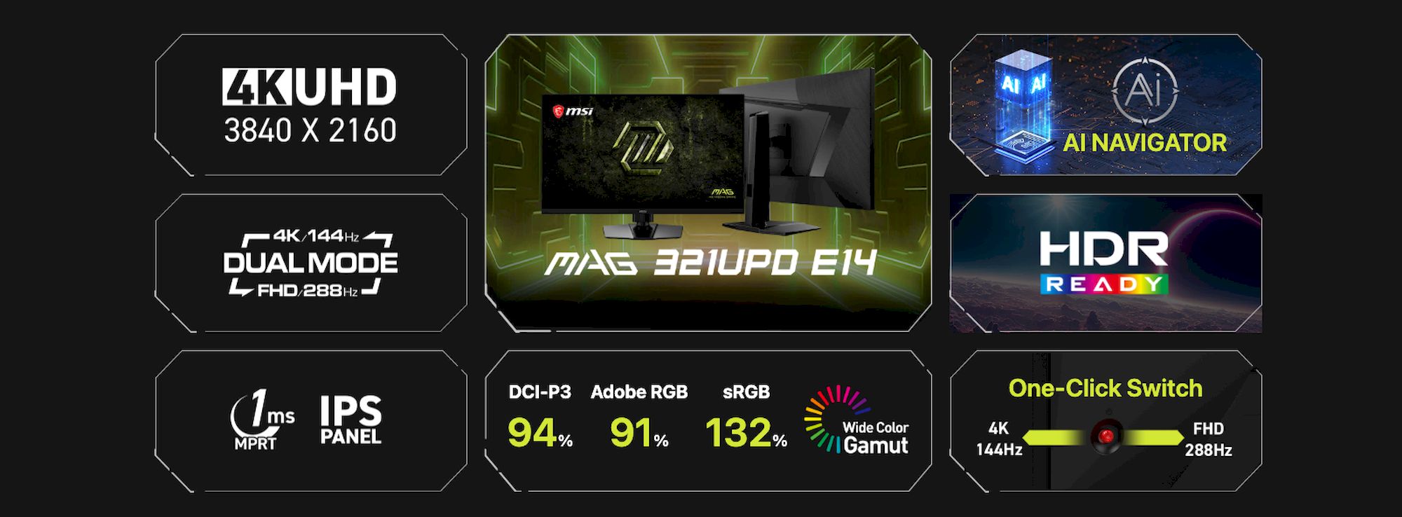 MSI MAG 321UPD E14 herní monitor 32"