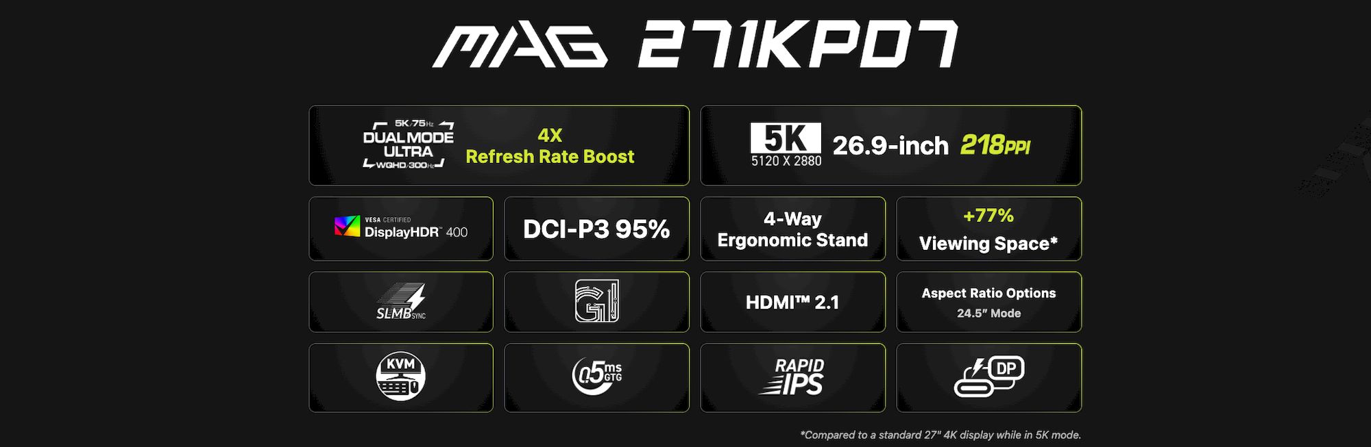 MSI MAG 271KPD7 herní monitor 27"