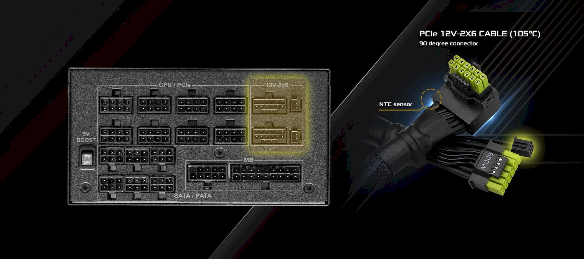 ASRock kabel 12VHPWR černá