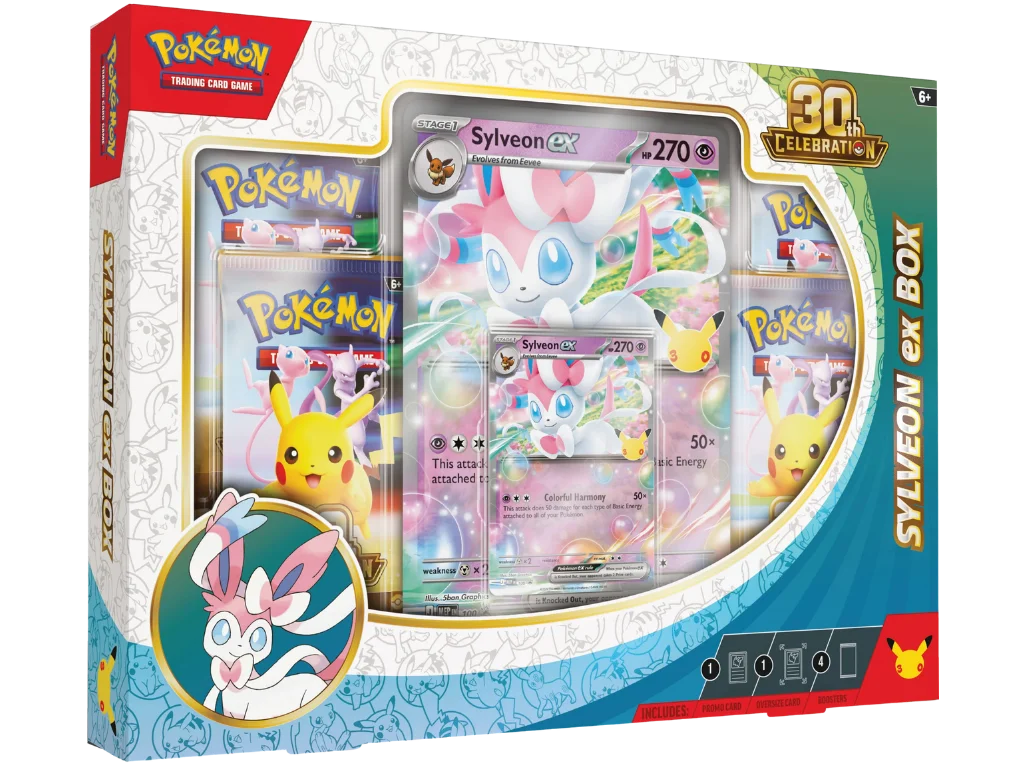 Pokémon TCG 30th Celebration Sylveon ex Box - produktová fotka