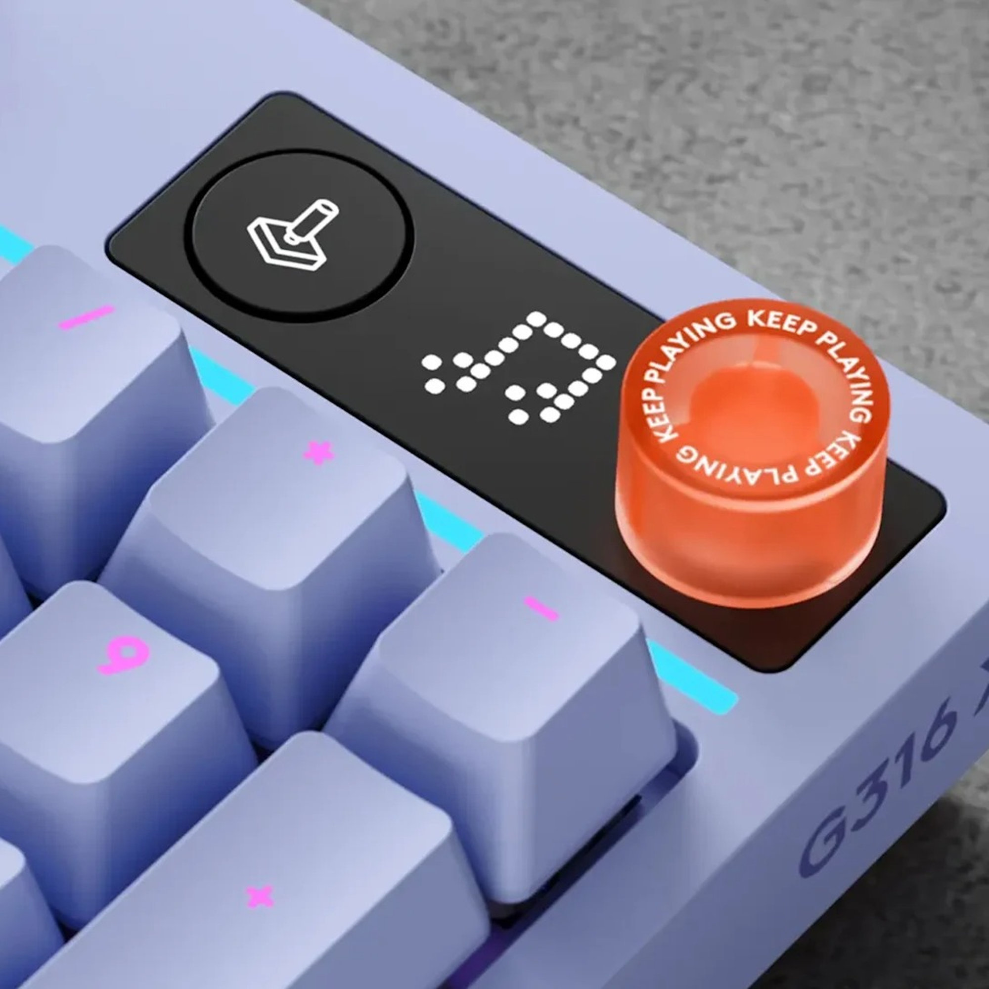 Logitech G316 X 98 herní mechanická klávesnice (US) fialová