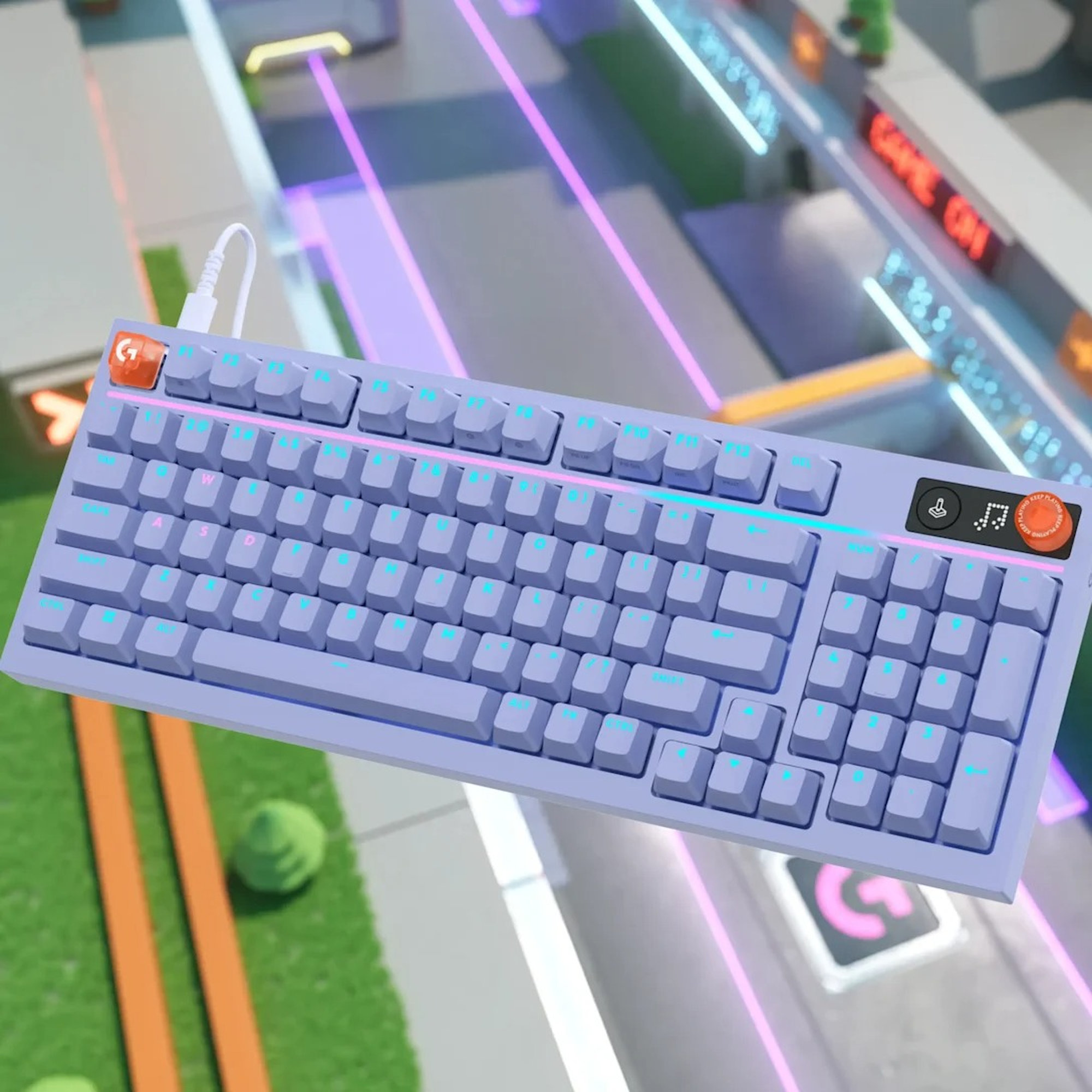 Logitech G316 X 98 herní mechanická klávesnice (US) fialová