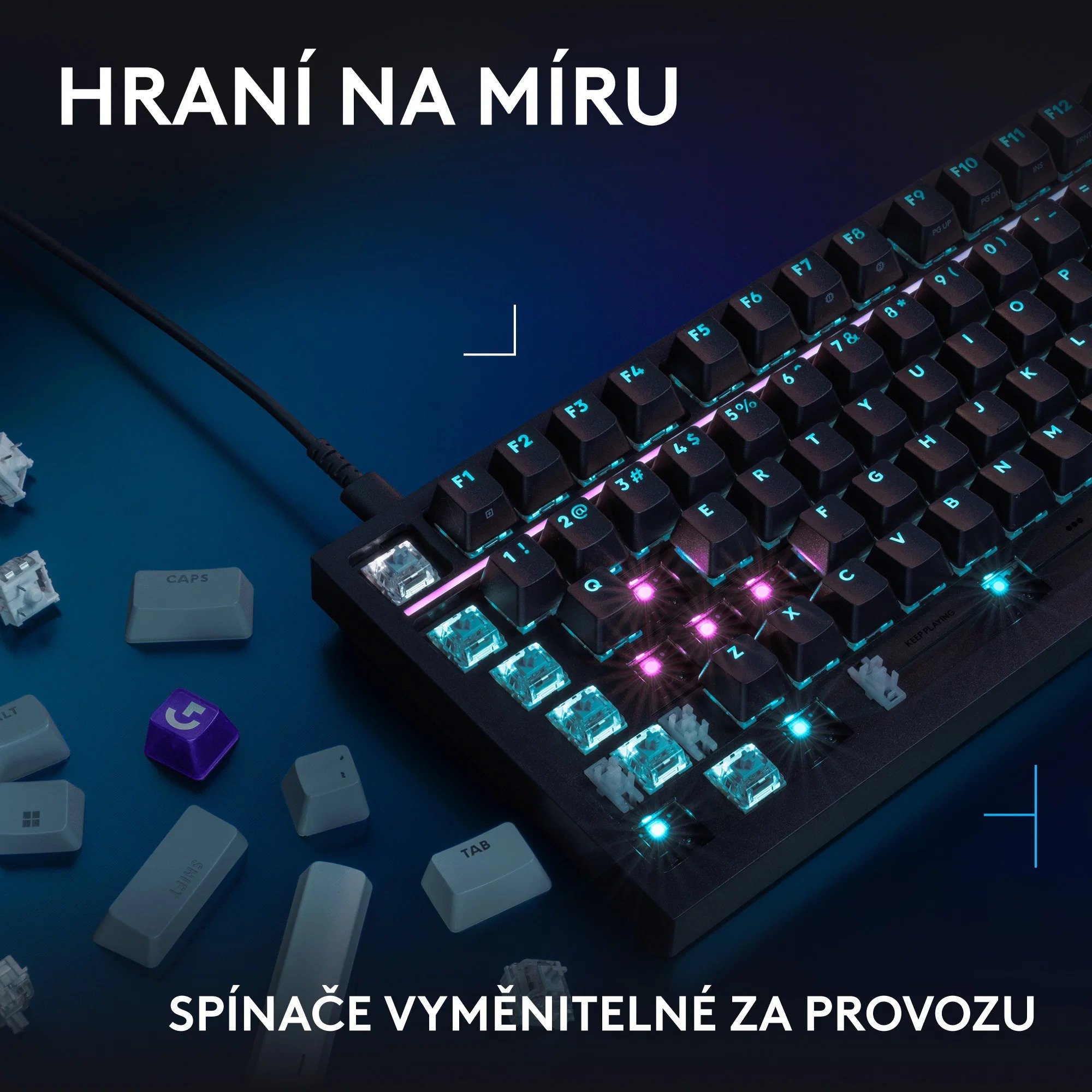 Logitech G316 X 75 herní mechanická klávesnice (CZ/SK) černá