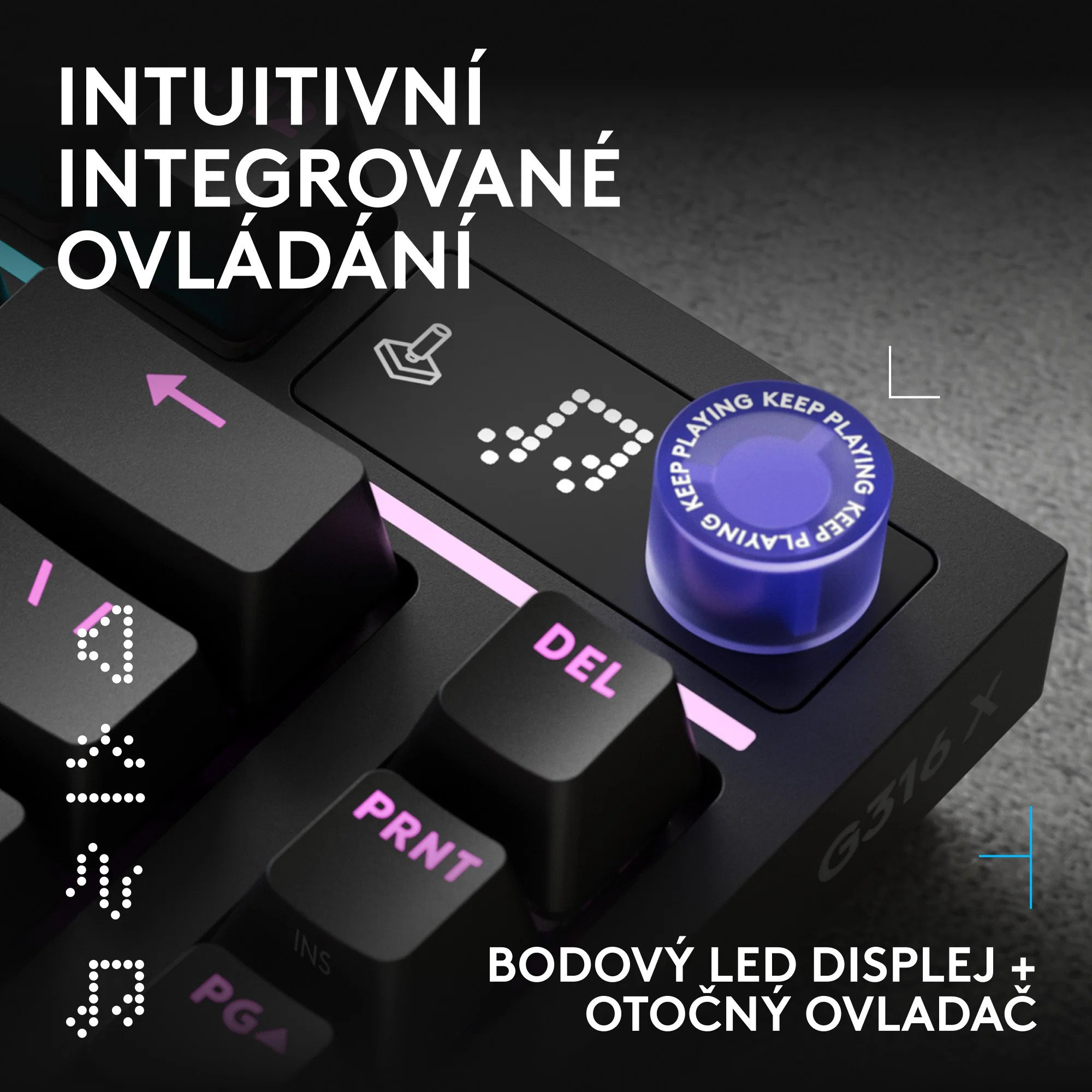 Logitech G316 X 75 herní mechanická klávesnice (CZ/SK) černá