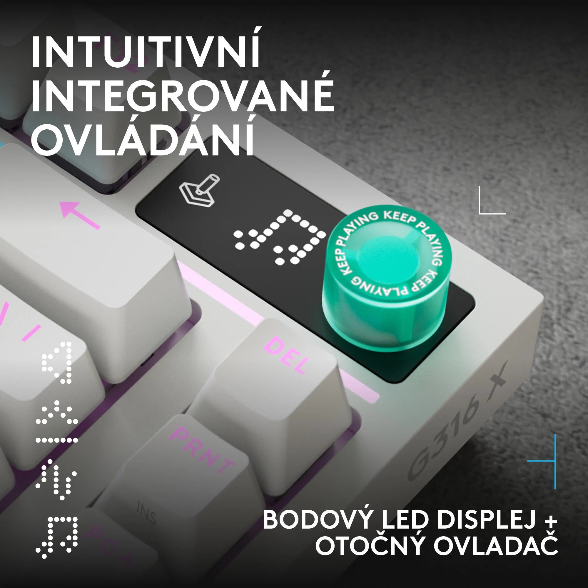 Logitech G316 X 75 herní mechanická klávesnice (USINTL) bílá
