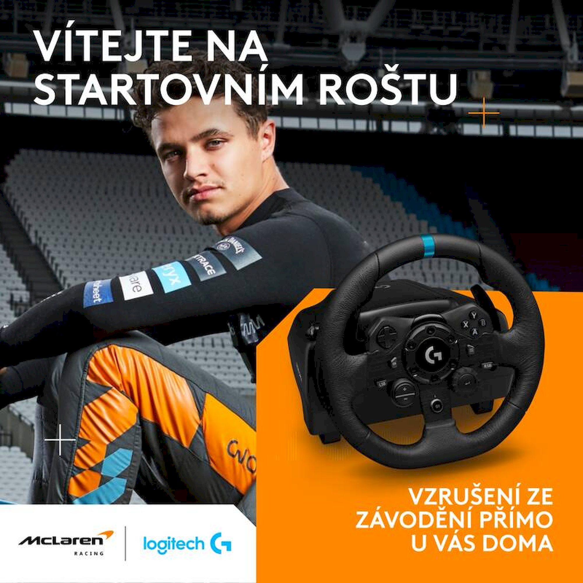 Logitech G923 Racing volant a pedály pro PC černý