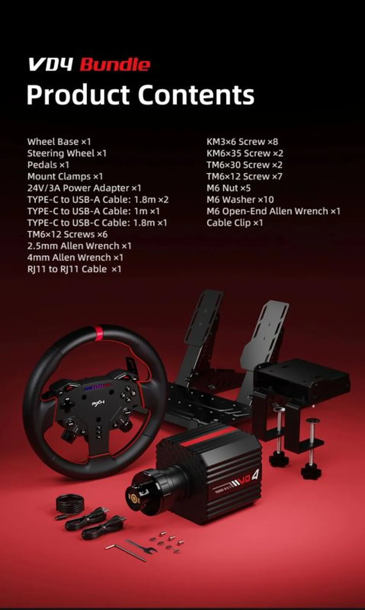 PXN VD4 Direct Drive Sim Racing Set pro PC