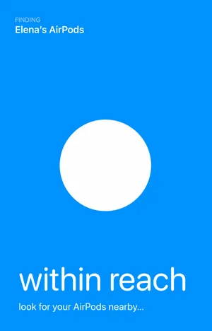 Hledání AirPods v aplikaci Najít