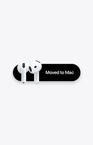 Oznámení o přepnutí AirPods na Mac