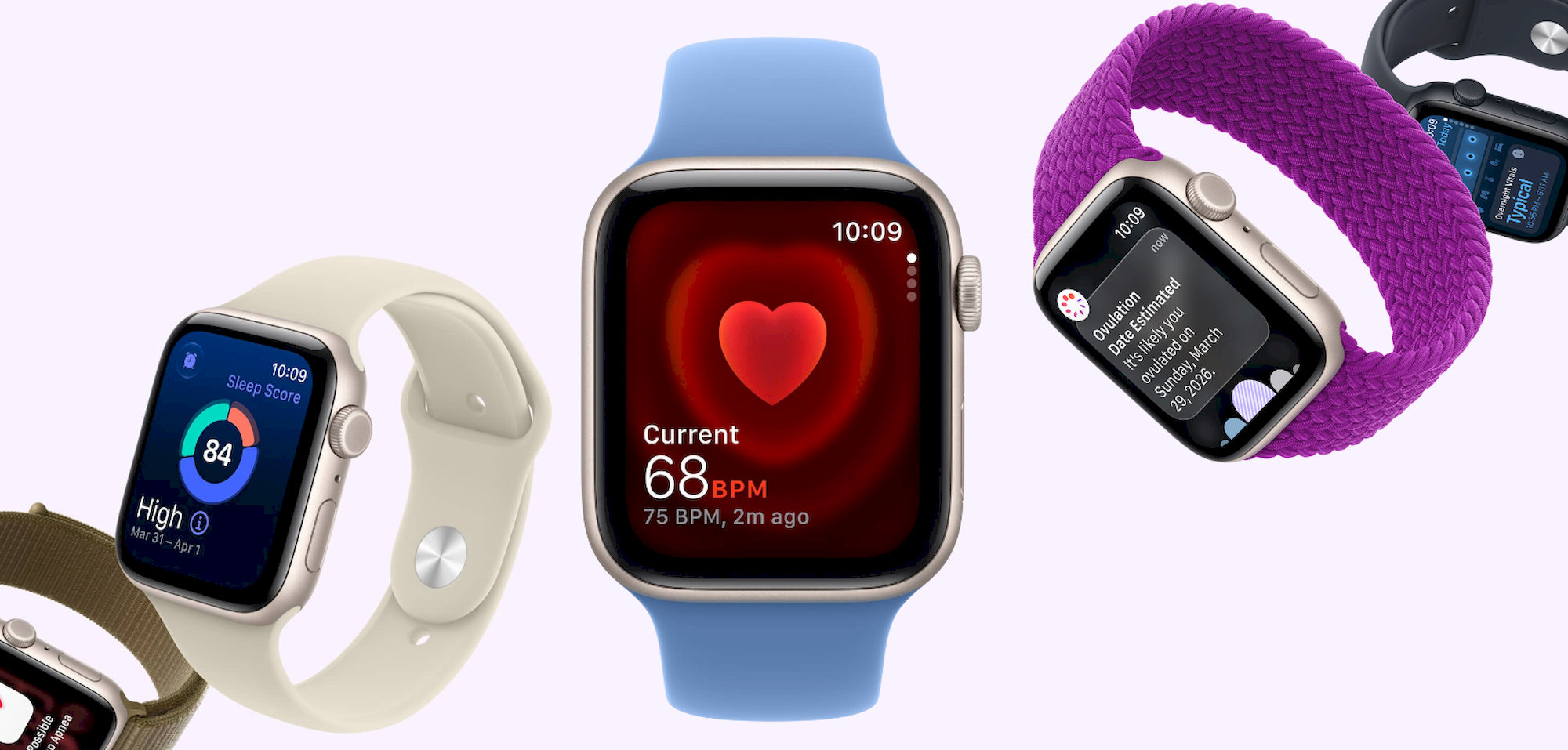 Apple Watch SE 3 (2026) Cellular 40mm Hvězdně bílý hliník s pískovým sportovním řemínkem M/L