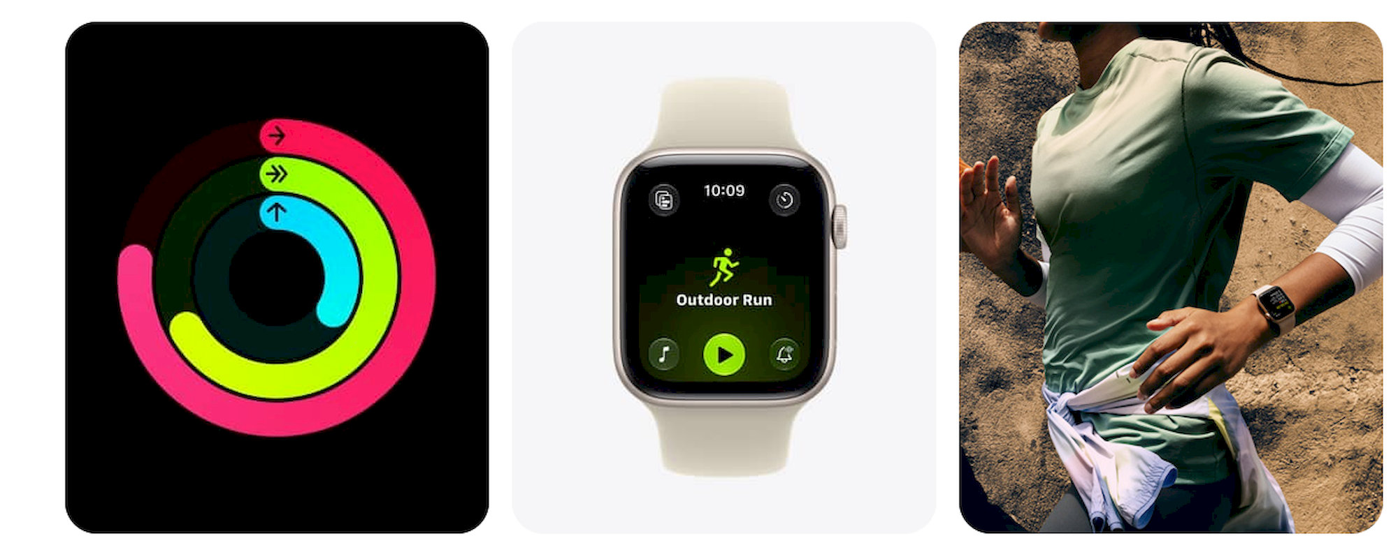 Apple Watch SE 3 (2026) Cellular 40mm Hvězdně bílý hliník s pískovým sportovním řemínkem M/L