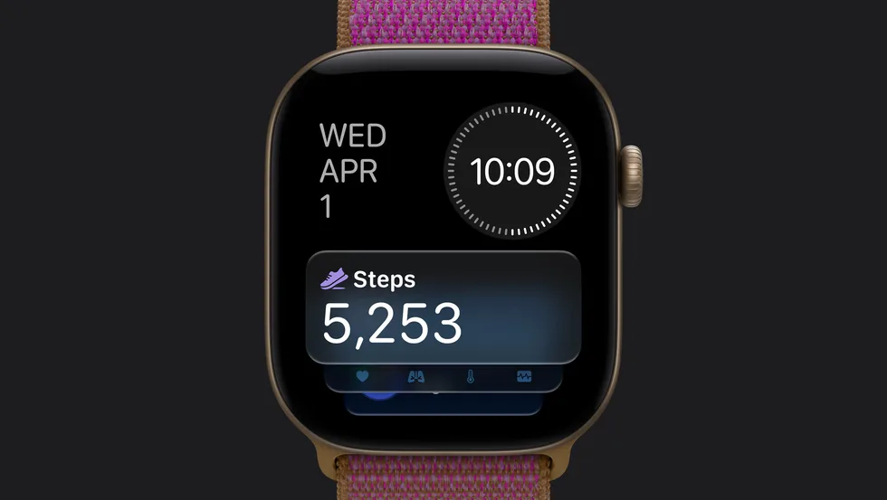 Počet kroků na ciferníku Apple Watch