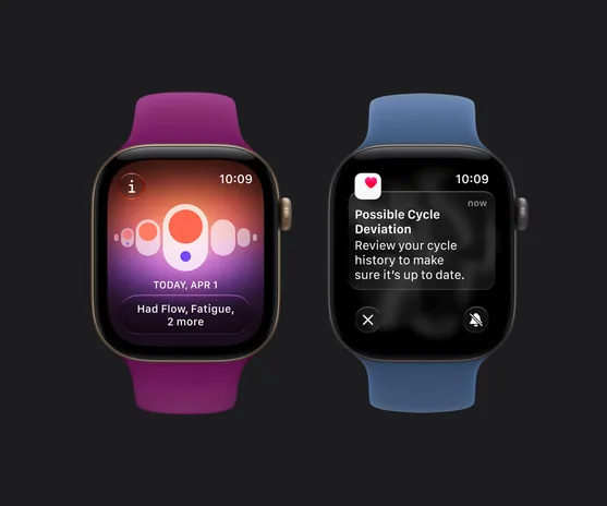 Aplikace Sledování cyklu na Apple Watch