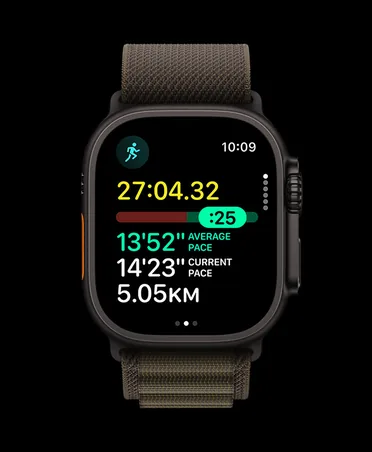 Hlídač tempa na Apple Watch Ultra 4