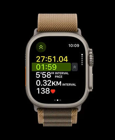 Intervalový trénink na Apple Watch Ultra 4