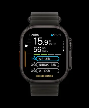 Potápěčská aplikace na Apple Watch Ultra 4