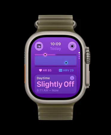 Aplikace Životní funkce na Apple Watch Ultra 4