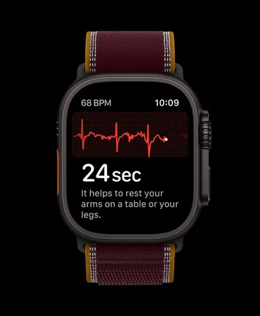 Aplikace EKG na Apple Watch Ultra 4