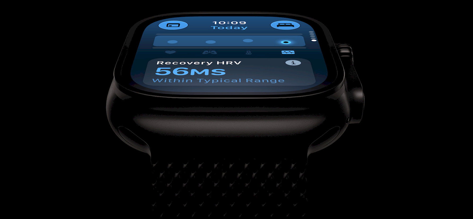 Apple Watch Ultra 4 49mm Černý titan s černým titanovým milánským tahem L