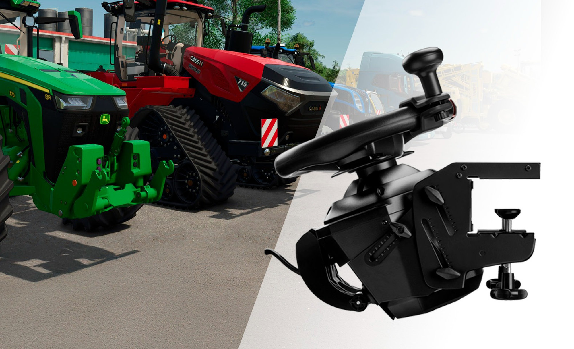 Thrustmaster T128 SimTask Farming Pack, sada volantu + pedálů a joysticku, (PS5, PC)