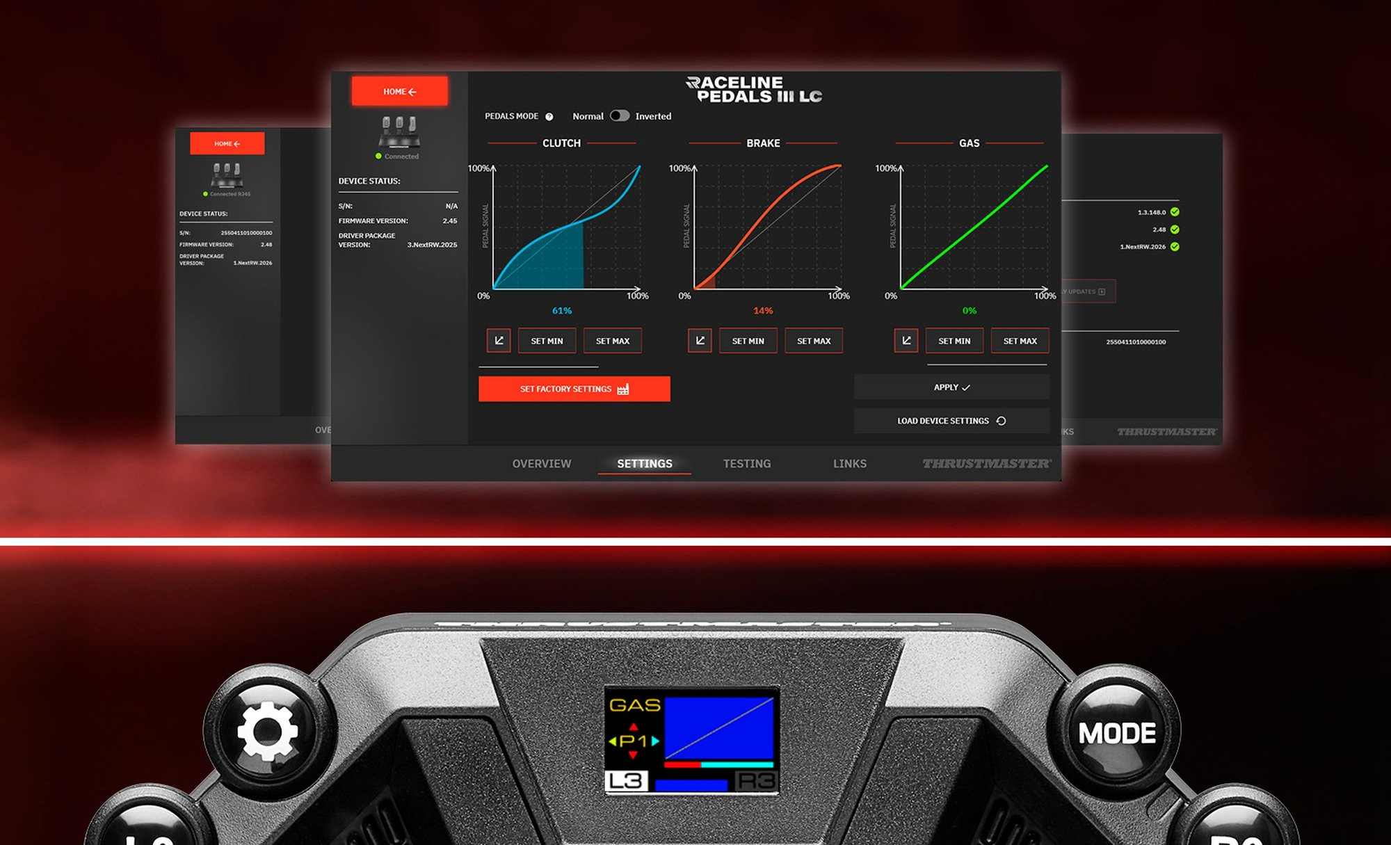 Thrustmaster Raceline Pedals III LC Load Cell pedály pro PC a závodní volanty