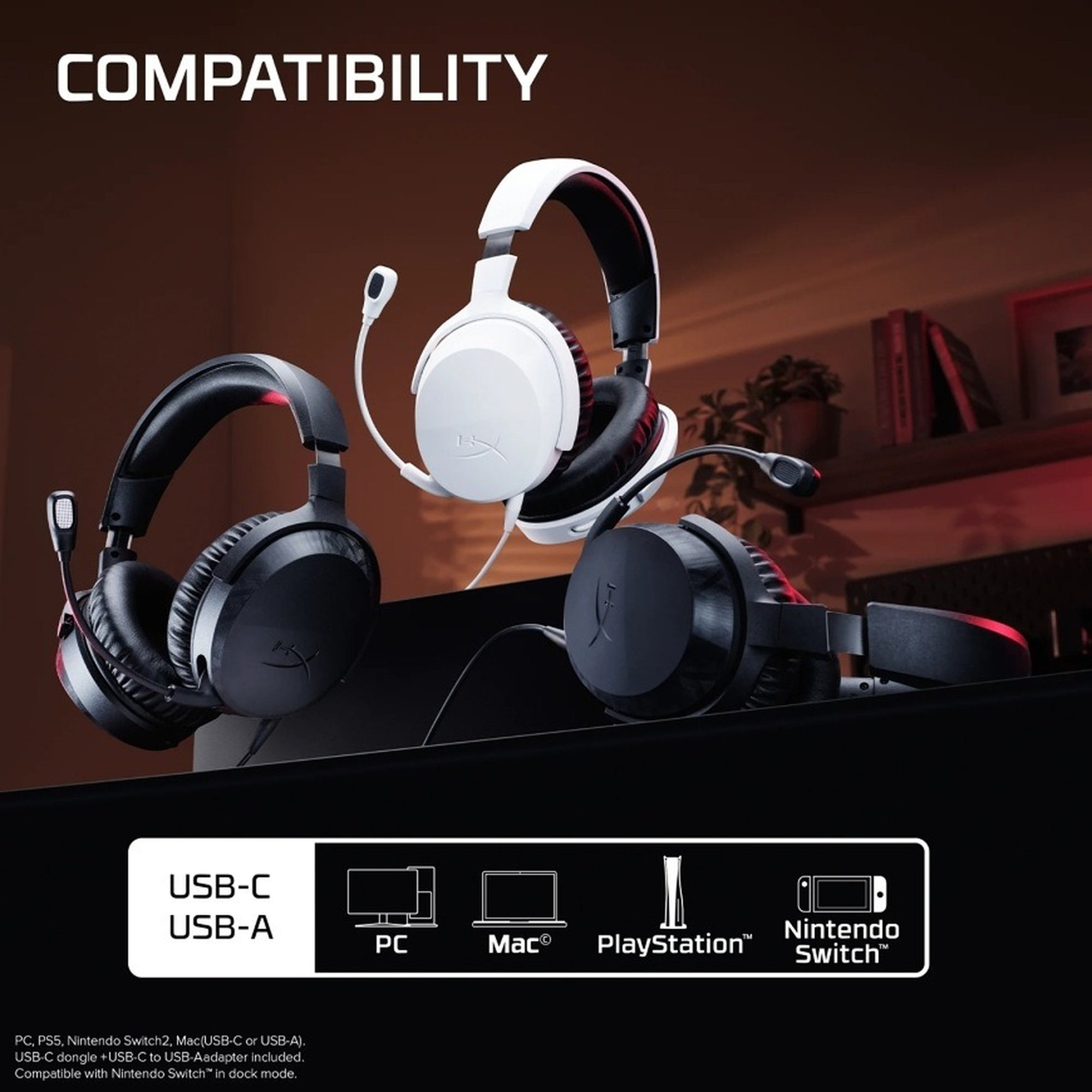 HyperX Cloud Stinger 3 bezdrôtová herná slúchadlá biela