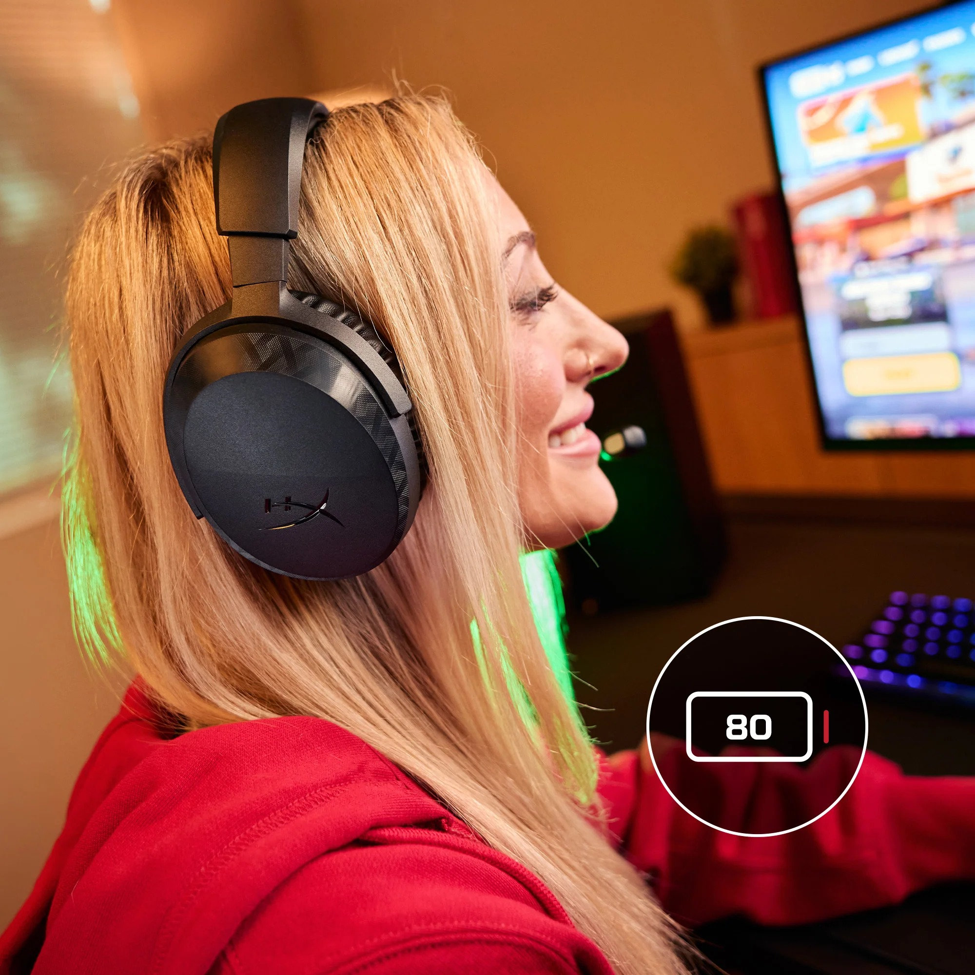 HyperX Cloud Stinger 3 bezdrôtová herná slúchadlá biela