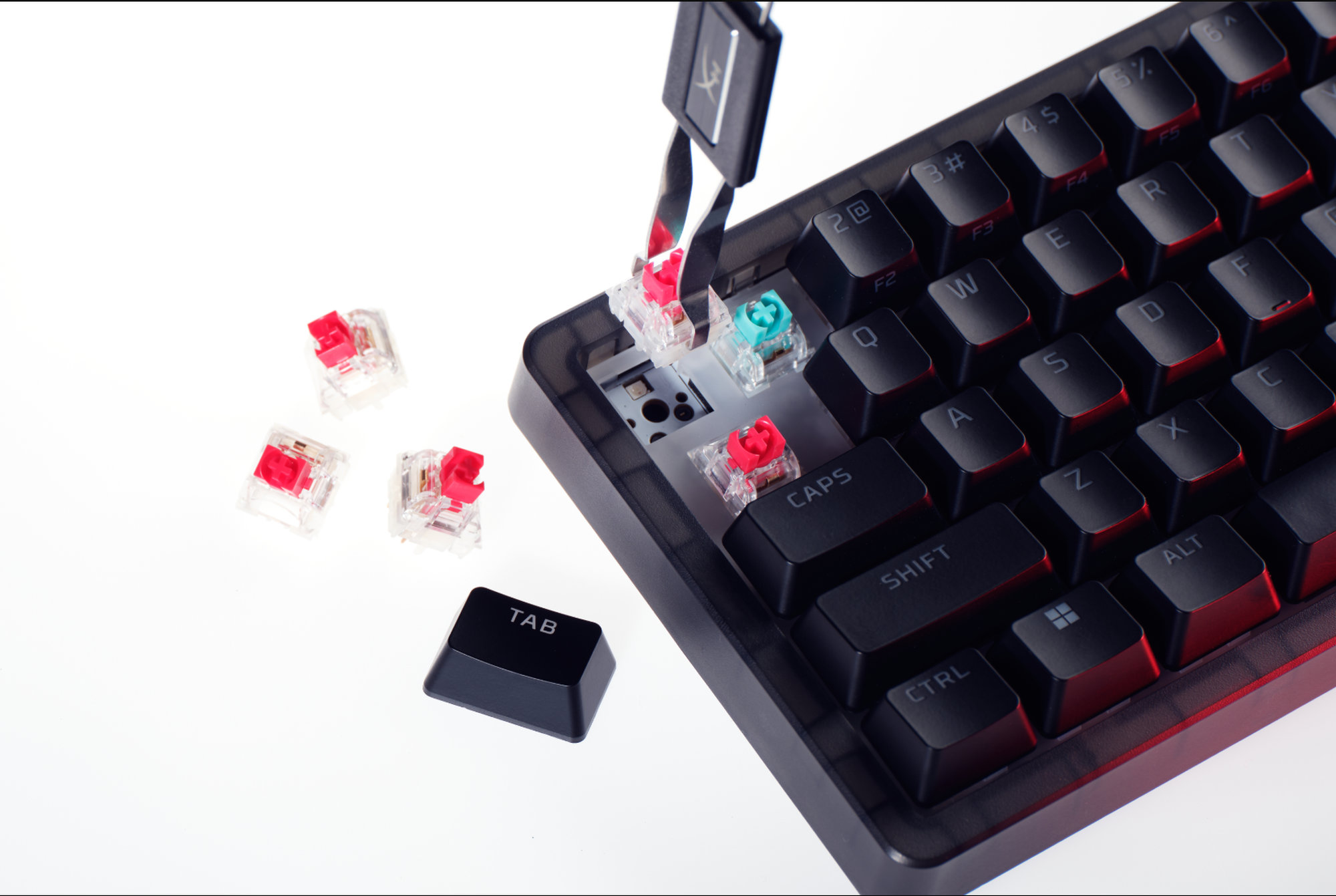 HyperX Origins 2 65 (US) drôtová herná klávesnica čierna