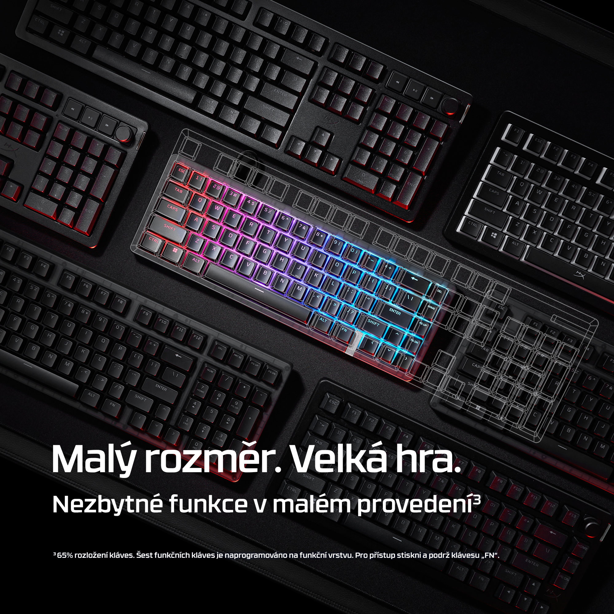 HyperX Origins 2 Pro 65 herná klávesnica čierna