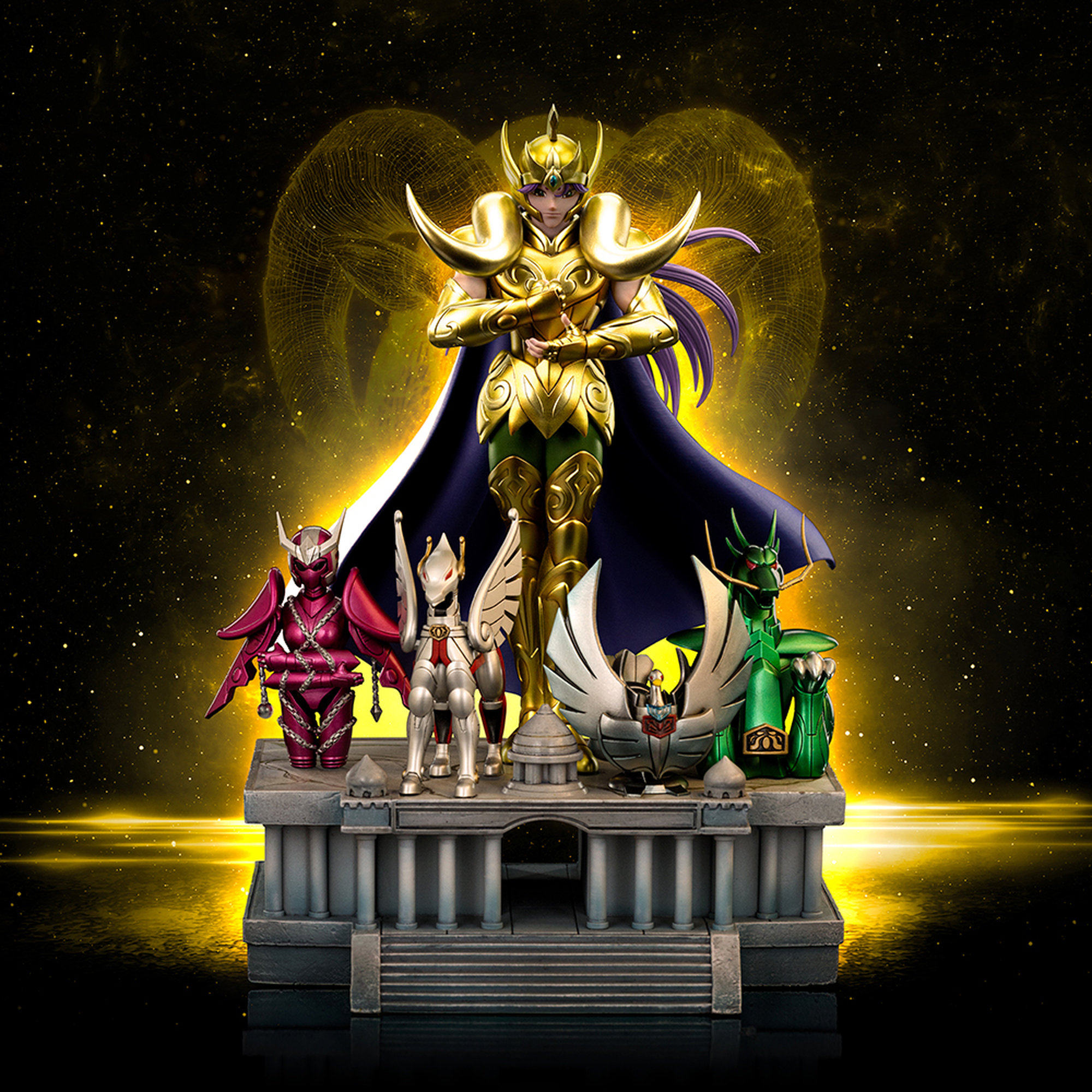 Soška Iron Studios Saint Seiya- Aries Mu Deluxe Art Scale 1/10 27 cm
